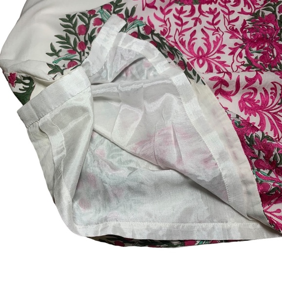 Anthropologie Sue Sartor Kaftan Shift Midi Dress Large Embroidered Bell Sleeve - Picture 8 of 15